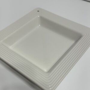 Nora Fleming White Ceramic Stoneware Plate